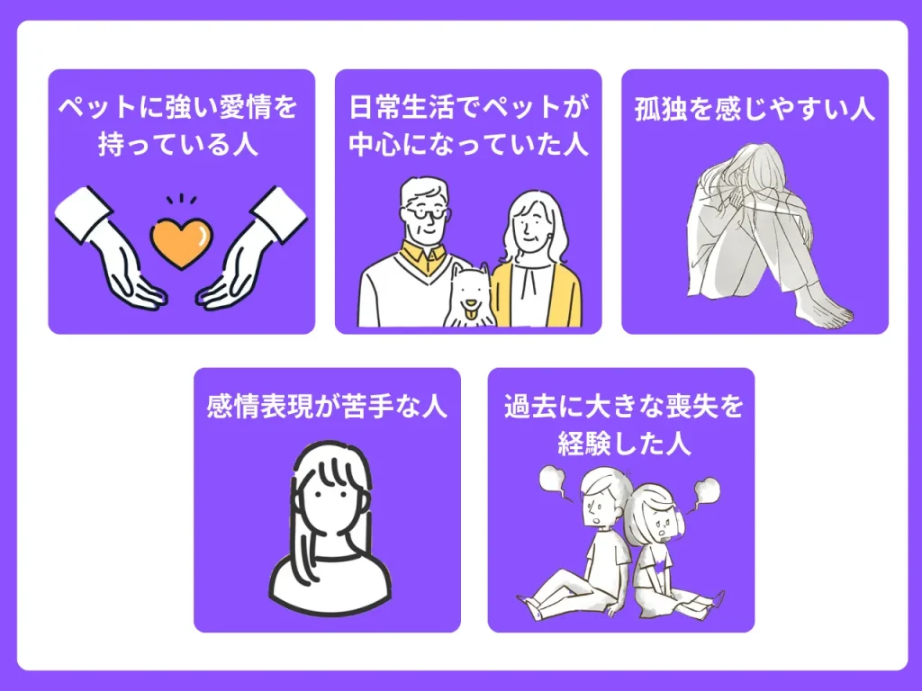 ペット ロス に なり やすい 人