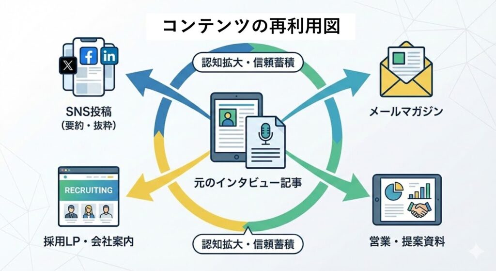 コンテンツの再利用図