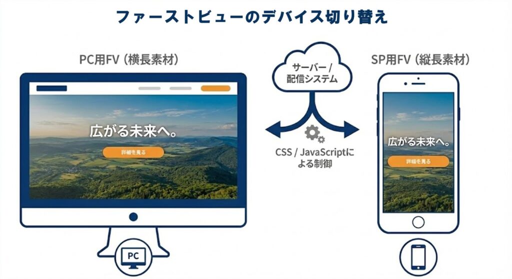 ファーストビューのデバイス切り替え